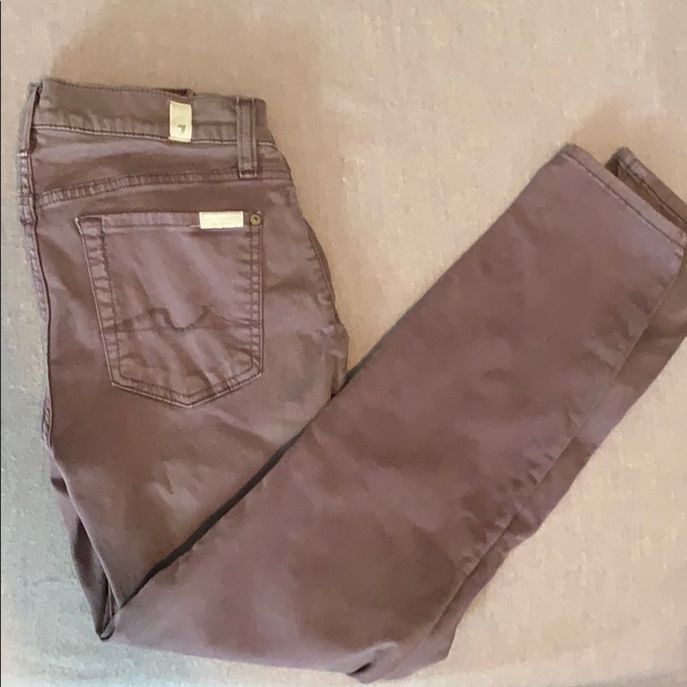 7 for all man kind purple jeans size 27